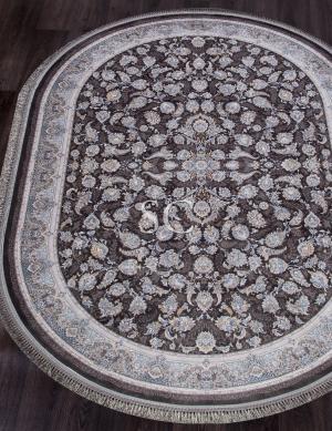 Ковер Иранский Farsi 1200 G256 dark grey овал